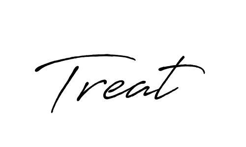 You should practise on your own different ways (Antro_Vectra_Bolder) to write your name (Treat) in signature. don't let someone else do it for you. Treat signature style 7 images and pictures png