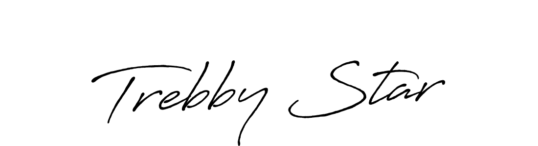 Trebby Star stylish signature style. Best Handwritten Sign (Antro_Vectra_Bolder) for my name. Handwritten Signature Collection Ideas for my name Trebby Star. Trebby Star signature style 7 images and pictures png