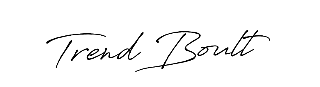 Make a beautiful signature design for name Trend Boult. With this signature (Antro_Vectra_Bolder) style, you can create a handwritten signature for free. Trend Boult signature style 7 images and pictures png