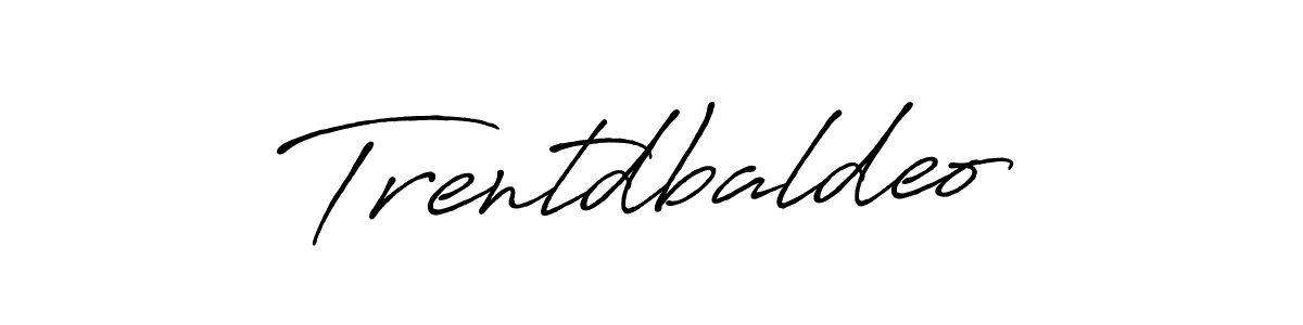 Make a beautiful signature design for name Trentdbaldeo. With this signature (Antro_Vectra_Bolder) style, you can create a handwritten signature for free. Trentdbaldeo signature style 7 images and pictures png