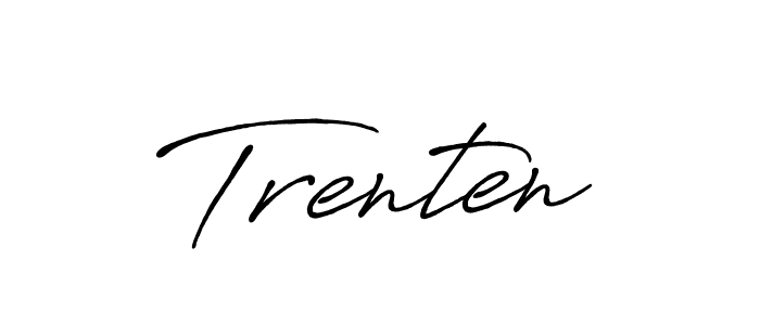 How to make Trenten signature? Antro_Vectra_Bolder is a professional autograph style. Create handwritten signature for Trenten name. Trenten signature style 7 images and pictures png