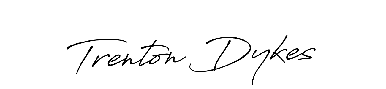 Create a beautiful signature design for name Trenton Dykes. With this signature (Antro_Vectra_Bolder) fonts, you can make a handwritten signature for free. Trenton Dykes signature style 7 images and pictures png