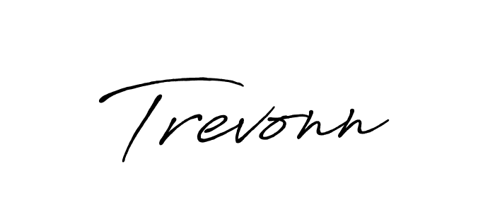 Trevonn stylish signature style. Best Handwritten Sign (Antro_Vectra_Bolder) for my name. Handwritten Signature Collection Ideas for my name Trevonn. Trevonn signature style 7 images and pictures png