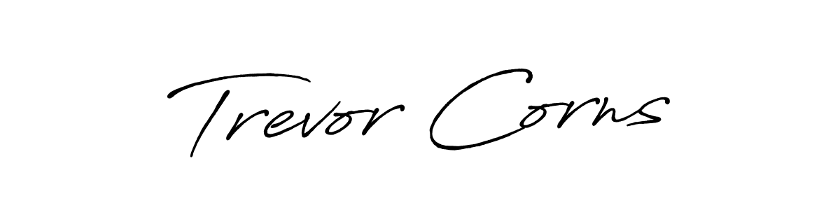 Antro_Vectra_Bolder is a professional signature style that is perfect for those who want to add a touch of class to their signature. It is also a great choice for those who want to make their signature more unique. Get Trevor Corns name to fancy signature for free. Trevor Corns signature style 7 images and pictures png