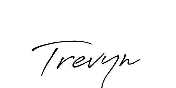 How to make Trevyn name signature. Use Antro_Vectra_Bolder style for creating short signs online. This is the latest handwritten sign. Trevyn signature style 7 images and pictures png