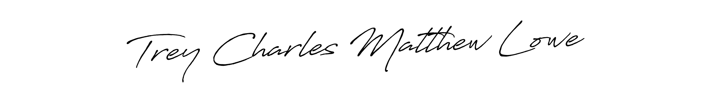 This is the best signature style for the Trey Charles Matthew Lowe name. Also you like these signature font (Antro_Vectra_Bolder). Mix name signature. Trey Charles Matthew Lowe signature style 7 images and pictures png