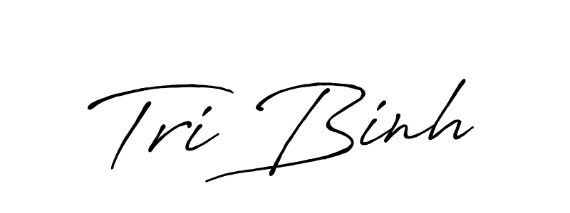 Design your own signature with our free online signature maker. With this signature software, you can create a handwritten (Antro_Vectra_Bolder) signature for name Tri Binh. Tri Binh signature style 7 images and pictures png