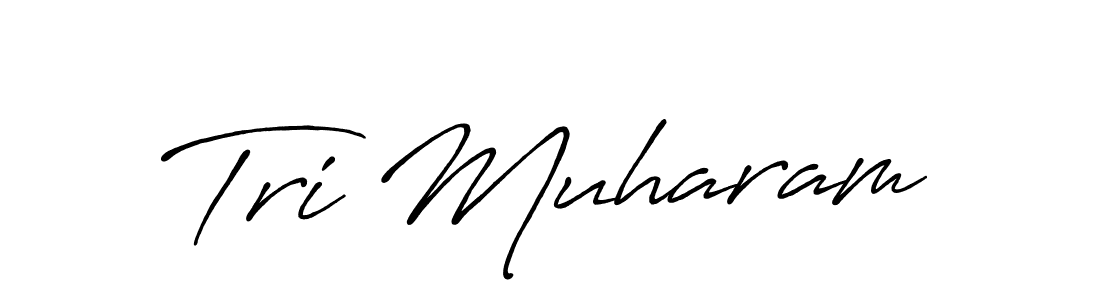 How to make Tri Muharam signature? Antro_Vectra_Bolder is a professional autograph style. Create handwritten signature for Tri Muharam name. Tri Muharam signature style 7 images and pictures png