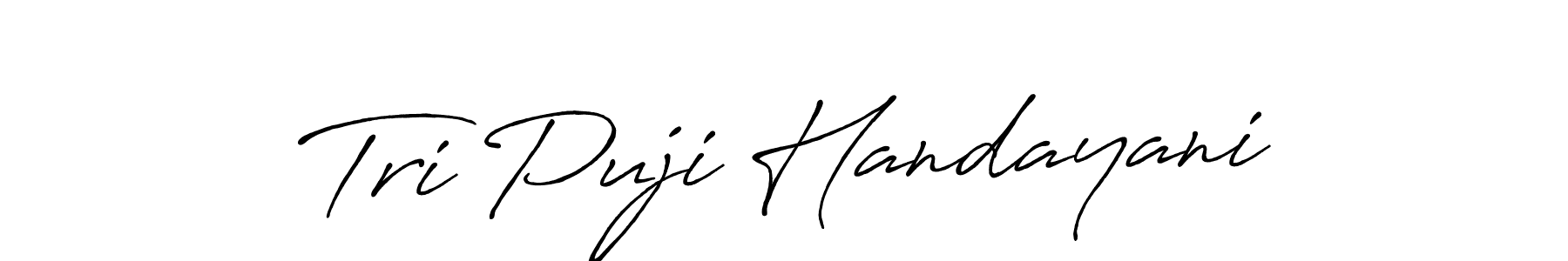 Similarly Antro_Vectra_Bolder is the best handwritten signature design. Signature creator online .You can use it as an online autograph creator for name Tri Puji Handayani. Tri Puji Handayani signature style 7 images and pictures png
