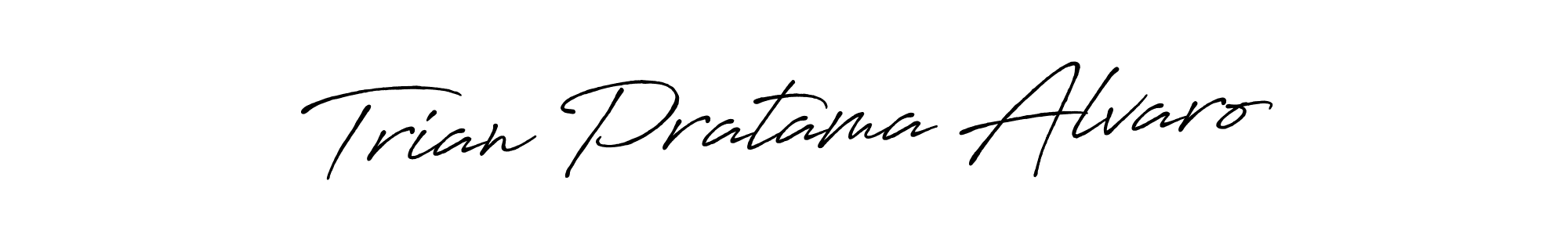 How to make Trian Pratama Alvaro signature? Antro_Vectra_Bolder is a professional autograph style. Create handwritten signature for Trian Pratama Alvaro name. Trian Pratama Alvaro signature style 7 images and pictures png