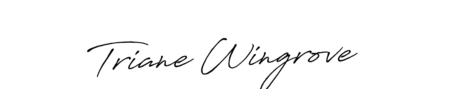 Also You can easily find your signature by using the search form. We will create Triane Wingrove name handwritten signature images for you free of cost using Antro_Vectra_Bolder sign style. Triane Wingrove signature style 7 images and pictures png
