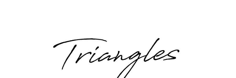 Use a signature maker to create a handwritten signature online. With this signature software, you can design (Antro_Vectra_Bolder) your own signature for name Triangles. Triangles signature style 7 images and pictures png