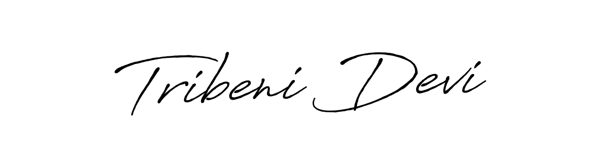 Create a beautiful signature design for name Tribeni Devi. With this signature (Antro_Vectra_Bolder) fonts, you can make a handwritten signature for free. Tribeni Devi signature style 7 images and pictures png