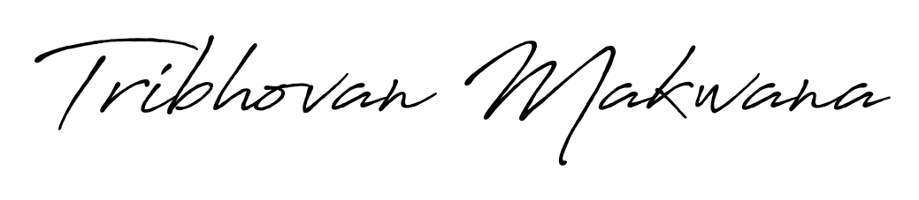 The Antro_Vectra_Bolder font gives name Tribhovan Makwana a signature that looks effortless yet distinguished. Download high-res PNG instantly. Tribhovan Makwana signature style 7 images and pictures png