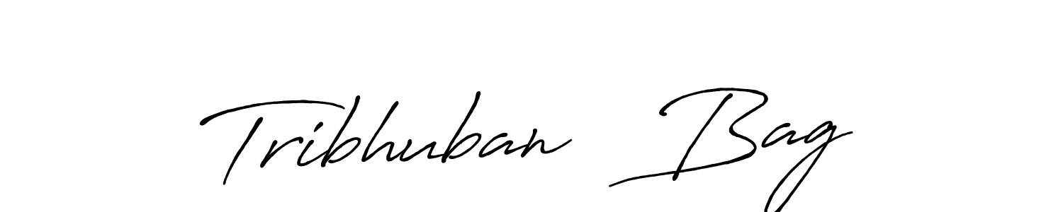 How to make Tribhuban   Bag name signature. Use Antro_Vectra_Bolder style for creating short signs online. This is the latest handwritten sign. Tribhuban   Bag signature style 7 images and pictures png