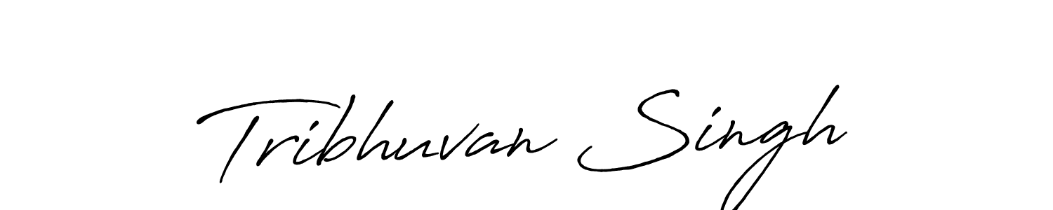 Use a signature maker to create a handwritten signature online. With this signature software, you can design (Antro_Vectra_Bolder) your own signature for name Tribhuvan Singh. Tribhuvan Singh signature style 7 images and pictures png