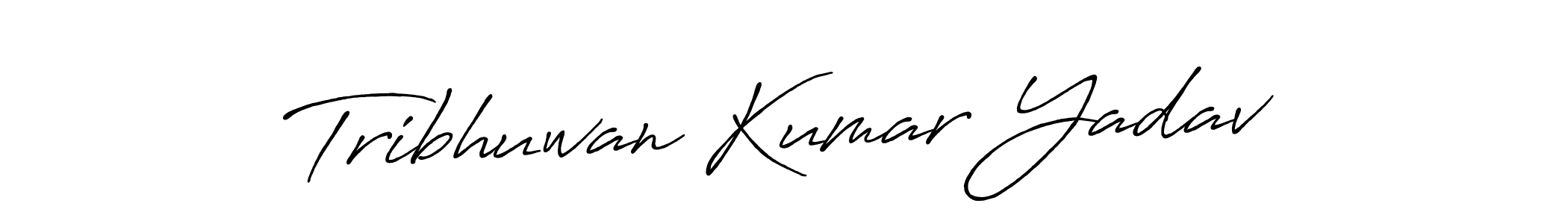 Antro_Vectra_Bolder is a professional signature style that is perfect for those who want to add a touch of class to their signature. It is also a great choice for those who want to make their signature more unique. Get Tribhuwan Kumar Yadav name to fancy signature for free. Tribhuwan Kumar Yadav signature style 7 images and pictures png