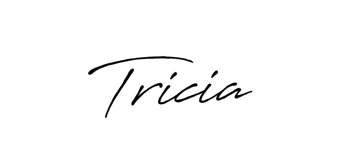 It looks lik you need a new signature style for name Tricia . Design unique handwritten (Antro_Vectra_Bolder) signature with our free signature maker in just a few clicks. Tricia  signature style 7 images and pictures png