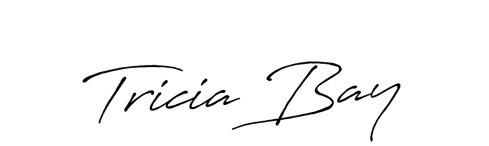 Use a signature maker to create a handwritten signature online. With this signature software, you can design (Antro_Vectra_Bolder) your own signature for name Tricia Bay. Tricia Bay signature style 7 images and pictures png