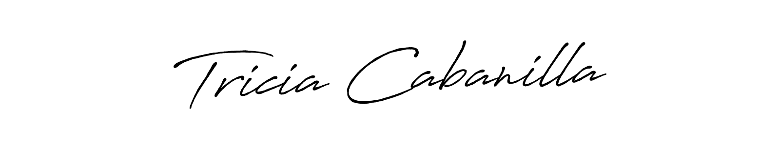 The best way (Antro_Vectra_Bolder) to make a short signature is to pick only two or three words in your name. The name Tricia Cabanilla include a total of six letters. For converting this name. Tricia Cabanilla signature style 7 images and pictures png