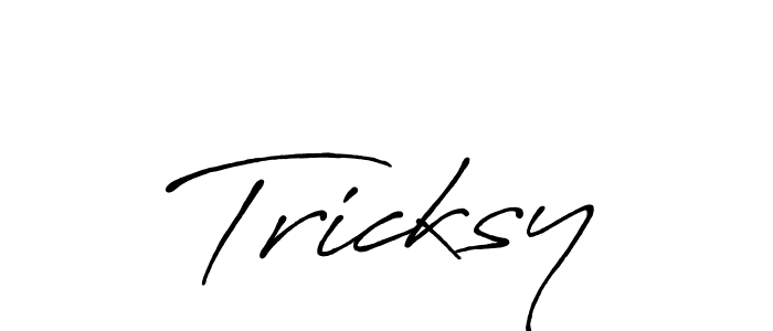 Make a beautiful signature design for name Tricksy. With this signature (Antro_Vectra_Bolder) style, you can create a handwritten signature for free. Tricksy signature style 7 images and pictures png