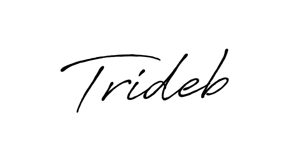 Once you've used our free online signature maker to create your best signature Antro_Vectra_Bolder style, it's time to enjoy all of the benefits that Trideb name signing documents. Trideb signature style 7 images and pictures png