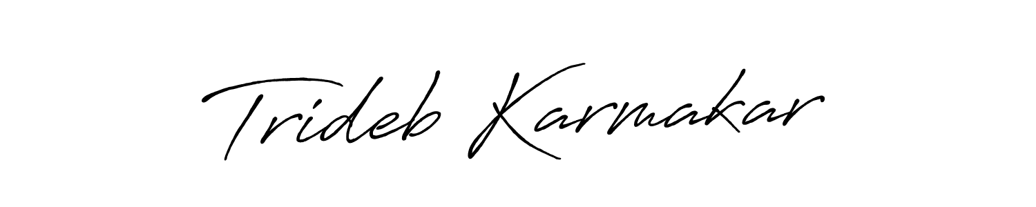 Make a short Trideb Karmakar signature style. Manage your documents anywhere anytime using Antro_Vectra_Bolder. Create and add eSignatures, submit forms, share and send files easily. Trideb Karmakar signature style 7 images and pictures png