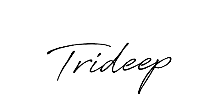 Make a beautiful signature design for name Trideep. With this signature (Antro_Vectra_Bolder) style, you can create a handwritten signature for free. Trideep signature style 7 images and pictures png