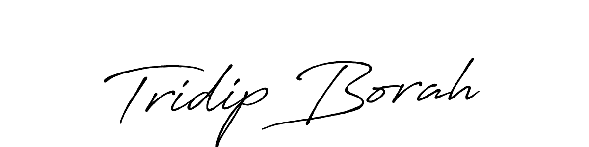 Make a beautiful signature design for name Tridip Borah. With this signature (Antro_Vectra_Bolder) style, you can create a handwritten signature for free. Tridip Borah signature style 7 images and pictures png