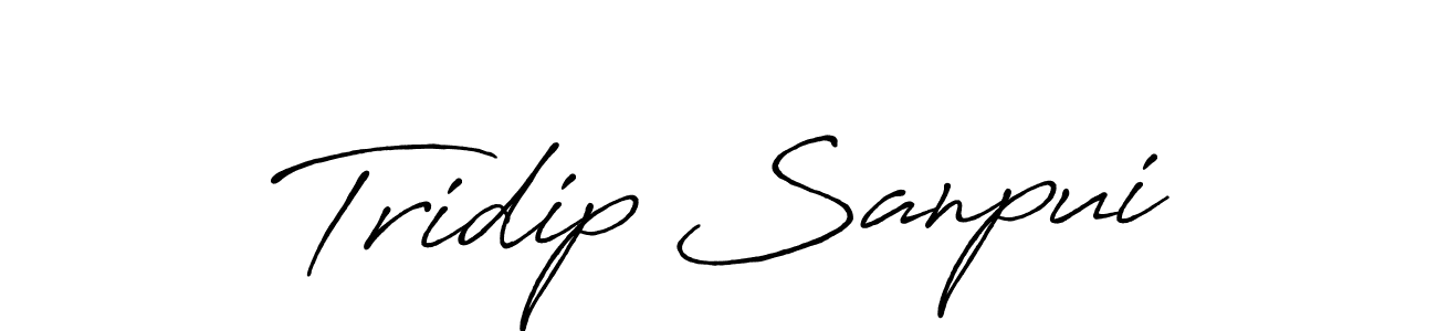Design your own signature with our free online signature maker. With this signature software, you can create a handwritten (Antro_Vectra_Bolder) signature for name Tridip Sanpui. Tridip Sanpui signature style 7 images and pictures png