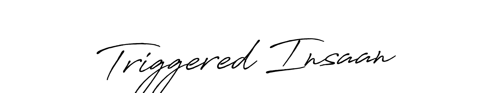 Antro_Vectra_Bolder is a professional signature style that is perfect for those who want to add a touch of class to their signature. It is also a great choice for those who want to make their signature more unique. Get Triggered Insaan name to fancy signature for free. Triggered Insaan signature style 7 images and pictures png