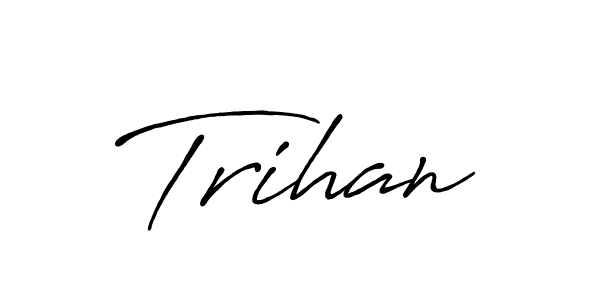 Make a beautiful signature design for name Trihan. Use this online signature maker to create a handwritten signature for free. Trihan signature style 7 images and pictures png