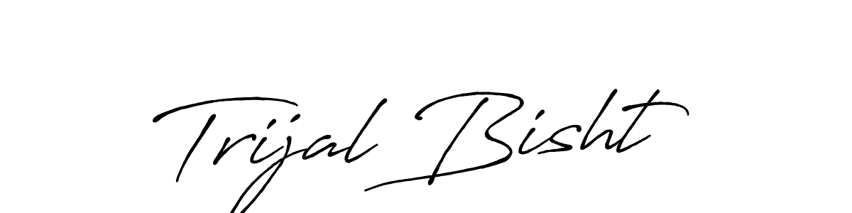 Antro_Vectra_Bolder is a professional signature style that is perfect for those who want to add a touch of class to their signature. It is also a great choice for those who want to make their signature more unique. Get Trijal Bisht name to fancy signature for free. Trijal Bisht signature style 7 images and pictures png