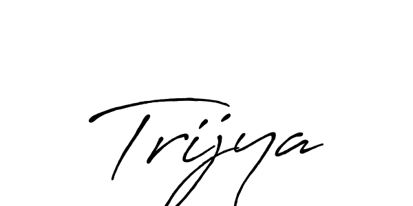 Design your own signature with our free online signature maker. With this signature software, you can create a handwritten (Antro_Vectra_Bolder) signature for name Trijya. Trijya signature style 7 images and pictures png