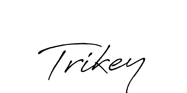 How to make Trikey name signature. Use Antro_Vectra_Bolder style for creating short signs online. This is the latest handwritten sign. Trikey signature style 7 images and pictures png