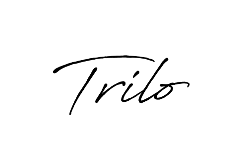 Trilo stylish signature style. Best Handwritten Sign (Antro_Vectra_Bolder) for my name. Handwritten Signature Collection Ideas for my name Trilo. Trilo signature style 7 images and pictures png