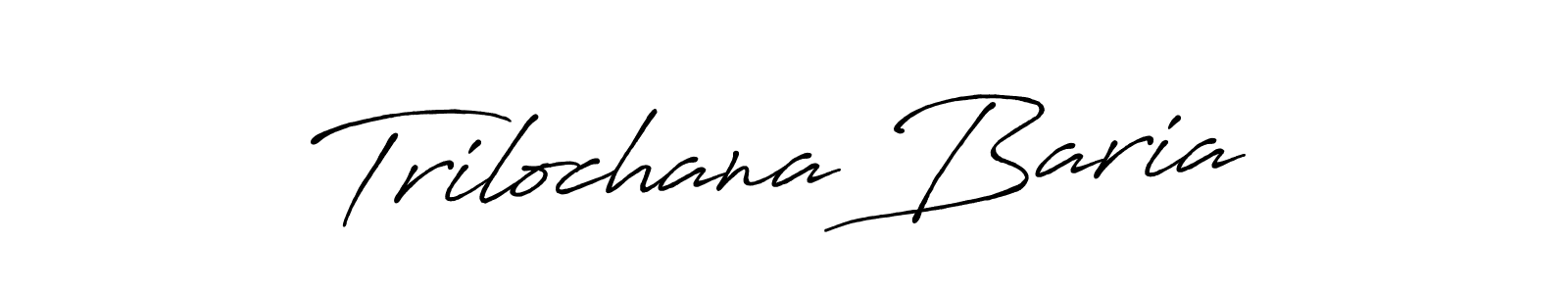 Create a beautiful signature design for name Trilochana Baria. With this signature (Antro_Vectra_Bolder) fonts, you can make a handwritten signature for free. Trilochana Baria signature style 7 images and pictures png