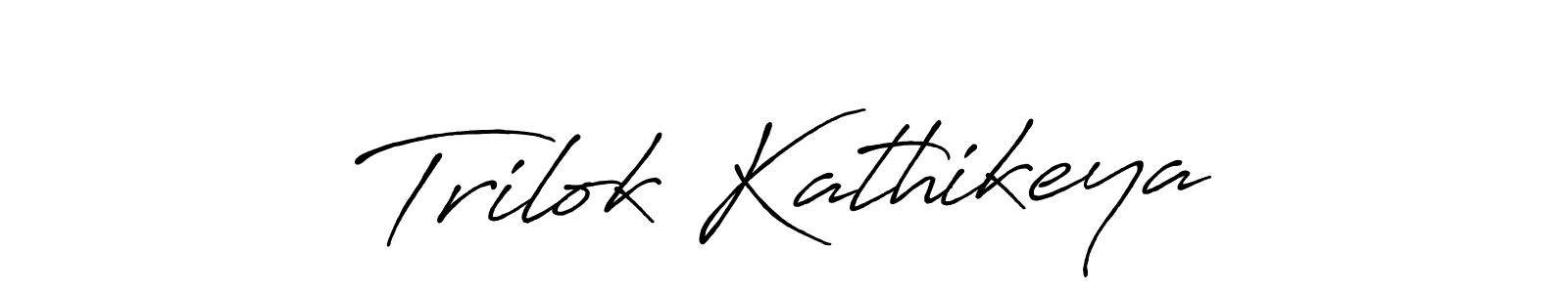 Create a beautiful signature design for name Trilok Kathikeya. With this signature (Antro_Vectra_Bolder) fonts, you can make a handwritten signature for free. Trilok Kathikeya signature style 7 images and pictures png