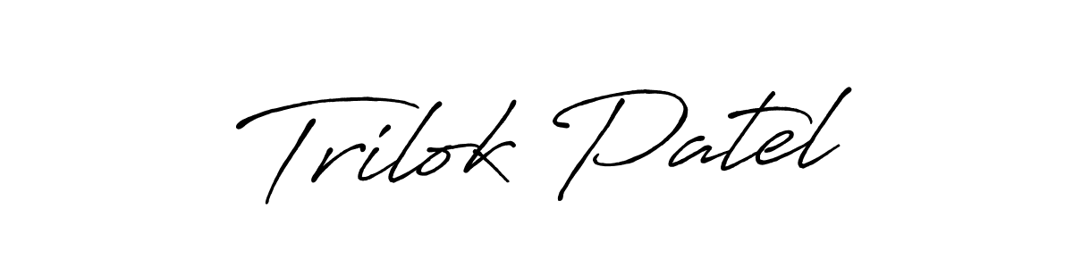 Antro_Vectra_Bolder is a professional signature style that is perfect for those who want to add a touch of class to their signature. It is also a great choice for those who want to make their signature more unique. Get Trilok Patel name to fancy signature for free. Trilok Patel signature style 7 images and pictures png