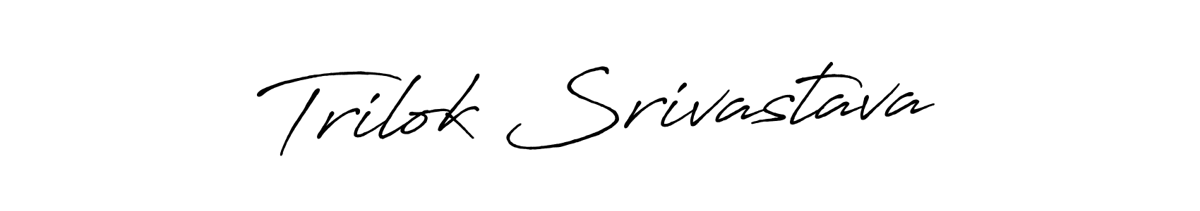 This is the best signature style for the Trilok Srivastava name. Also you like these signature font (Antro_Vectra_Bolder). Mix name signature. Trilok Srivastava signature style 7 images and pictures png