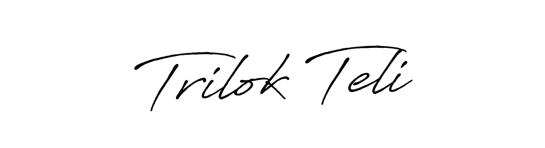 It looks lik you need a new signature style for name Trilok Teli. Design unique handwritten (Antro_Vectra_Bolder) signature with our free signature maker in just a few clicks. Trilok Teli signature style 7 images and pictures png