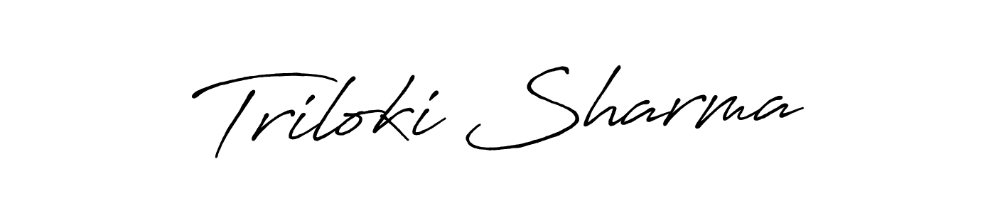 The best way (Antro_Vectra_Bolder) to make a short signature is to pick only two or three words in your name. The name Triloki Sharma include a total of six letters. For converting this name. Triloki Sharma signature style 7 images and pictures png
