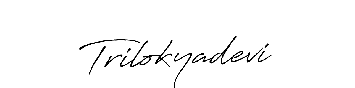 The best way (Antro_Vectra_Bolder) to make a short signature is to pick only two or three words in your name. The name Trilokyadevi include a total of six letters. For converting this name. Trilokyadevi signature style 7 images and pictures png