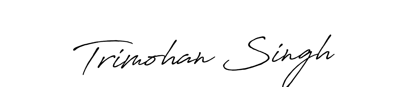 Make a beautiful signature design for name Trimohan Singh. With this signature (Antro_Vectra_Bolder) style, you can create a handwritten signature for free. Trimohan Singh signature style 7 images and pictures png