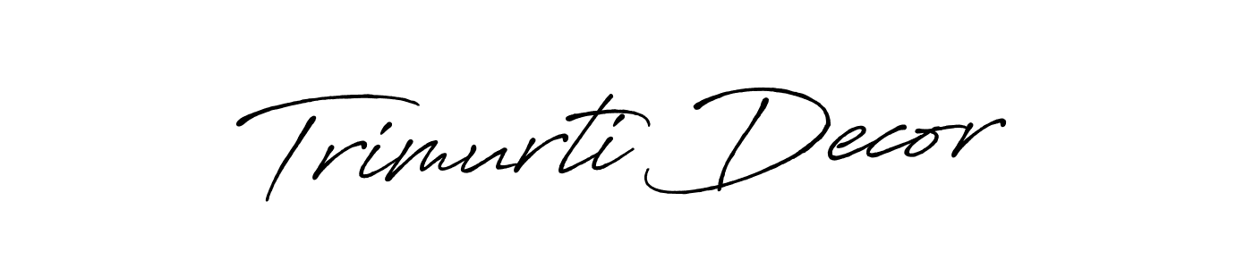 Also You can easily find your signature by using the search form. We will create Trimurti Decor name handwritten signature images for you free of cost using Antro_Vectra_Bolder sign style. Trimurti Decor signature style 7 images and pictures png