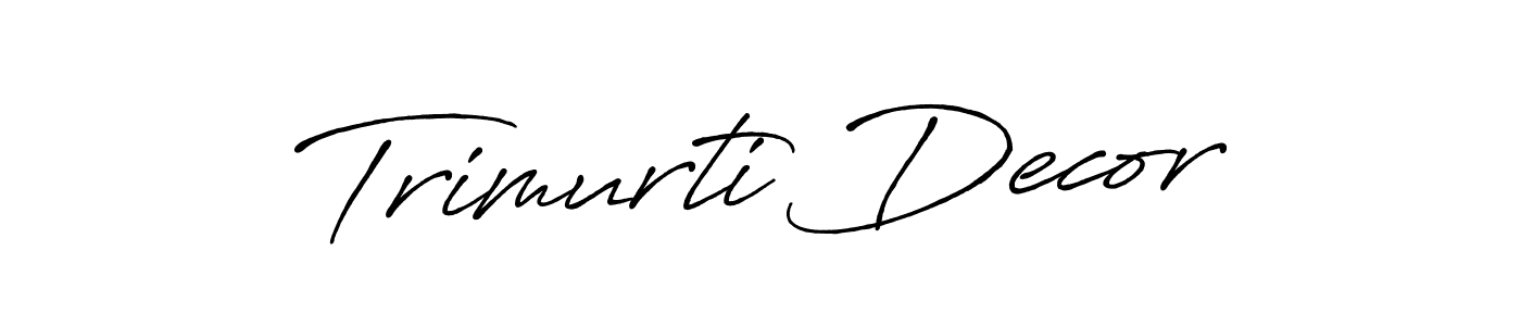 Also You can easily find your signature by using the search form. We will create Trimurti Decor name handwritten signature images for you free of cost using Antro_Vectra_Bolder sign style. Trimurti Decor signature style 7 images and pictures png