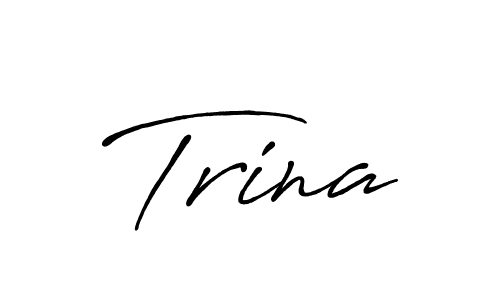 Create a beautiful signature design for name Trina. With this signature (Antro_Vectra_Bolder) fonts, you can make a handwritten signature for free. Trina signature style 7 images and pictures png