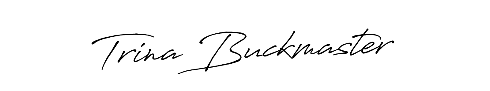 The best way (Antro_Vectra_Bolder) to make a short signature is to pick only two or three words in your name. The name Trina Buckmaster include a total of six letters. For converting this name. Trina Buckmaster signature style 7 images and pictures png