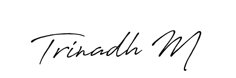 Make a beautiful signature design for name Trinadh M. Use this online signature maker to create a handwritten signature for free. Trinadh M signature style 7 images and pictures png