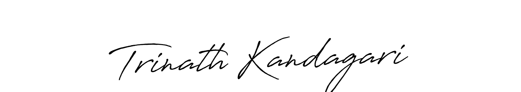 How to make Trinath Kandagari name signature. Use Antro_Vectra_Bolder style for creating short signs online. This is the latest handwritten sign. Trinath Kandagari signature style 7 images and pictures png